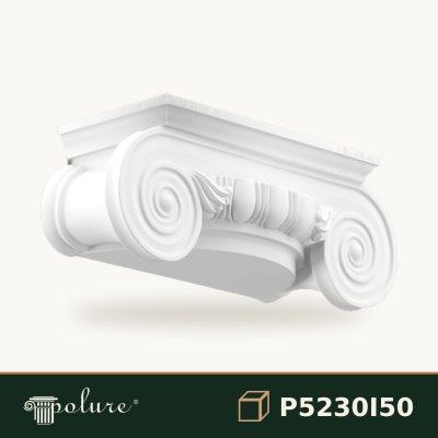 Capiteliu Coloana Ionic din Poliuretan 18x47x19 cm