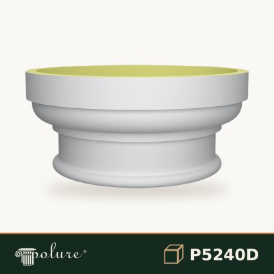 Capitel Coloană din Poliuretan 56x56x25 cm Decorativ
