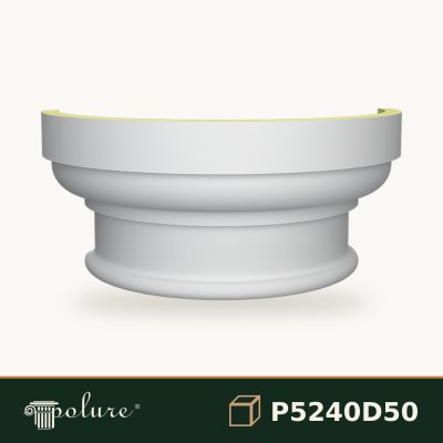 Capitel Coloană Poliuretan 28x56x25 cm Motive Acant