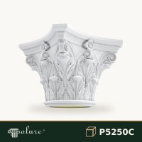 Capitel Columnar Poliuretan 91x91x70 cm Motif Acant