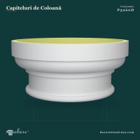 Capitel Coloana Poliuretan 84x84x38 cm cu Volute