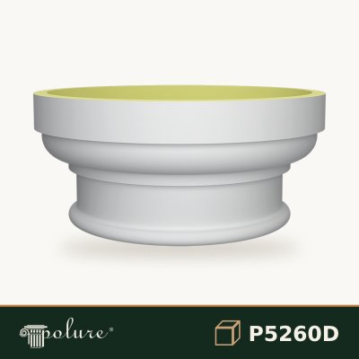 Capitel Coloana Poliuretan 84x84x38 cm cu Volute
