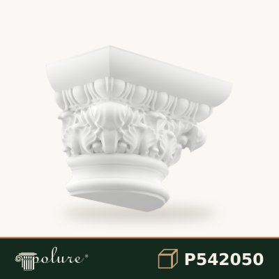 Capitel Coloană Poliuretan 18x36x26 cm Cu Volute