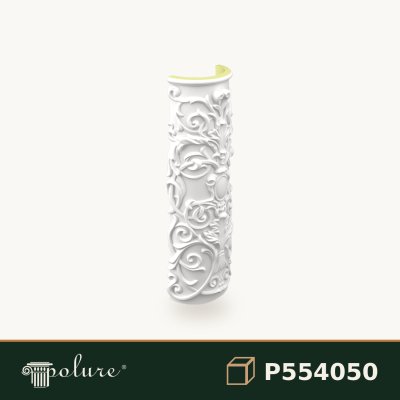 Jumătate de Coloană Decorativă Poliuretan 25x47x136 cm