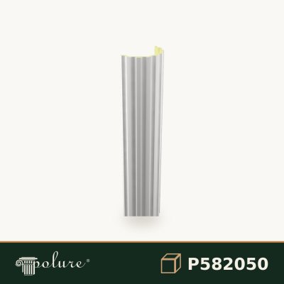 Semicoloană Canelată din Poliuretan 20x10x240 cm