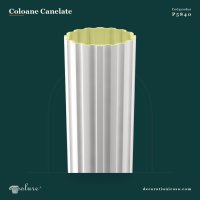 Coloană Canelată din Poliuretan 40x40x240 cm Albă
