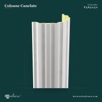 Semicoloană Canelată din Poliuretan 25x50x240 cm pentru Perete