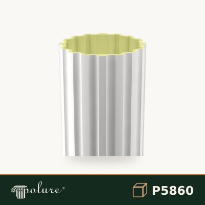 Coloană Decorativă Canelată din Poliuretan 60x240 cm