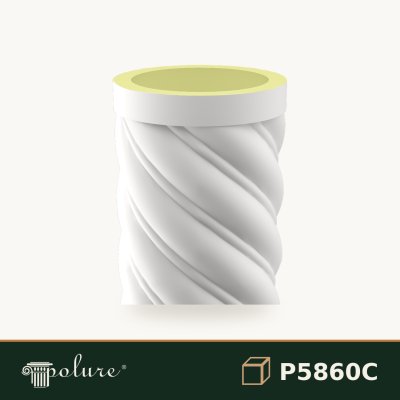 Coloană Răsucită din Poliuretan 60x260 cm pentru Decor
