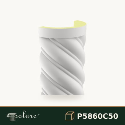 Coloană Răsucită din Poliuretan pentru Decor 30x260 cm
