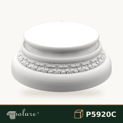 Bază Decorativă de Coloană din Poliuretan 35x35x13 cm