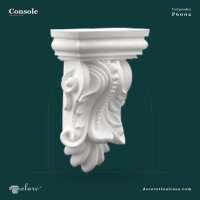 Consolă Decorativă din Poliuretan cu Frunze de Acant 5x8x12 cm