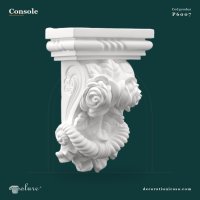 Consolă Decorativă Poliuretan 7x14x21 cm cu Trandafiri