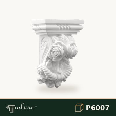 Consolă Decorativă Poliuretan 7x14x21 cm cu Trandafiri