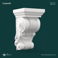 Consolă Decorativă din Poliuretan 22x26x43 cm Volute