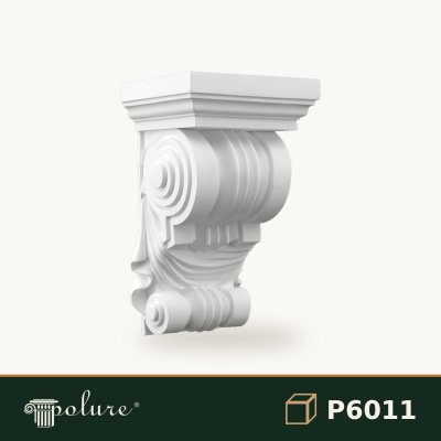 Consolă Decorativă din Poliuretan 22x26x43 cm Volute