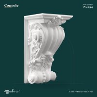Consolă Decorativă din Poliuretan cu Motive de Acant 36x57 cm