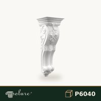 Consolă Decorativă din Poliuretan 23x23x71 cm Motif Floral