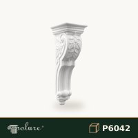 Consolă Decorativă Poliuretan cu Frunze de Acant 23x20x66 cm