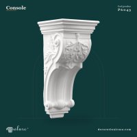 Consolă Decorativă din Poliuretan cu Frunze de Acant 17x18x41 cm