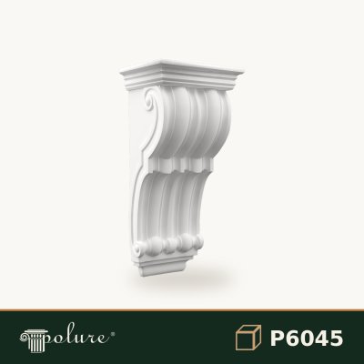 Consolă Decorativă Clasică din Poliuretan 23x34x66 cm