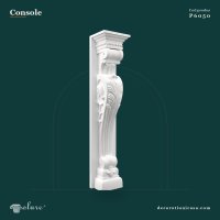 Consolă Decorativă Sculptată din Poliuretan 19x20x105 cm