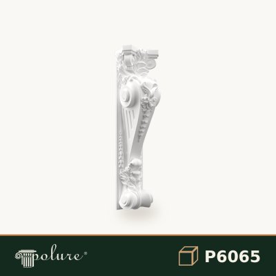 Consolă Decorativă din Poliuretan cu Volute 19x19x72 cm