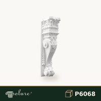 Consolă Decorativă din Poliuretan cu Frunze de Acant 21x17x70 cm