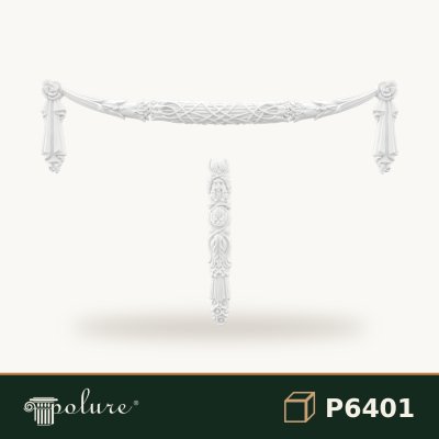 Ornament Decorativ Perete Feston din Poliuretan 66x106 cm