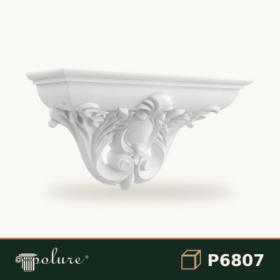 Consolă Decorativă din Poliuretan 10x34x17 cm Clasică