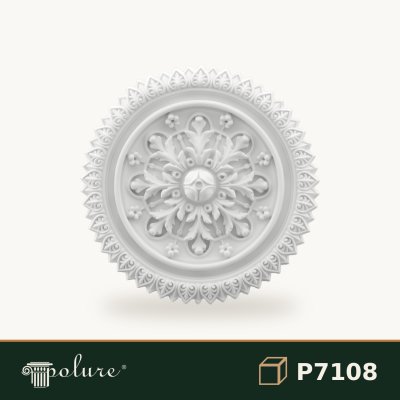 Rozetă Tavan Clasică cu Relief din Poliuretan 32x32 cm