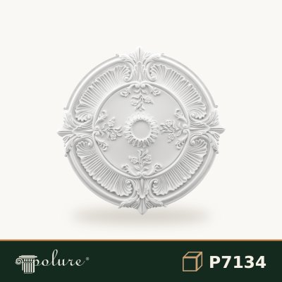 Rozetă Decorativă din Poliuretan 76 cm cu Relief Floral