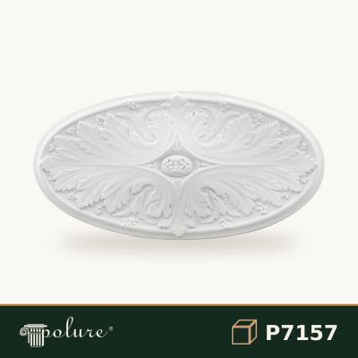 Rozetă Ovală din Poliuretan pentru Tavan 33x63 cm