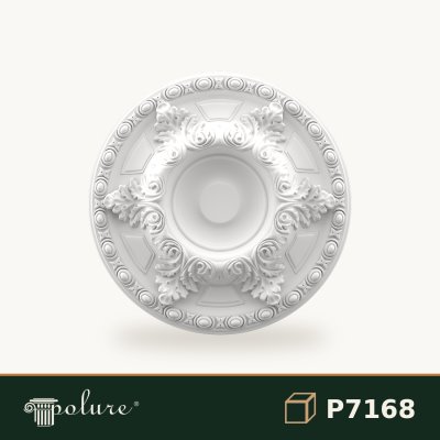 Rozetă Tavan Poliuretan Clasică cu Relief Floral 117 cm