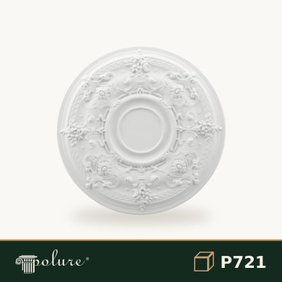Rozetă Poliuretan pentru Tavan cu Relief Clasic 75 cm