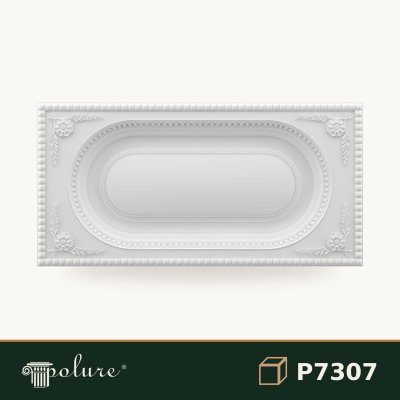 Rozetă Ovală Tavan din Poliuretan 61x121 cm P7307