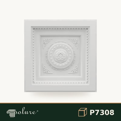 Cupolă și Rozetă Tavan din Poliuretan 61x61 cm