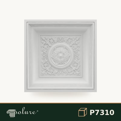 Rozetă și Cupolă de Tavan din Poliuretan P7310 60x60 cm