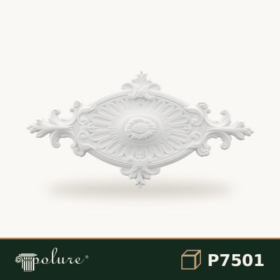 Ornament Decorativ din Poliuretan cu Motive Florale 31x61 cm