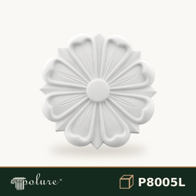 Rozetă Decorativă din Poliuretan 26x26 cm Model Floral