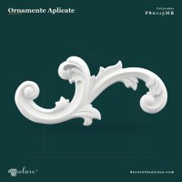 Ornament Decorativ din Poliuretan cu Volute 10x25 cm