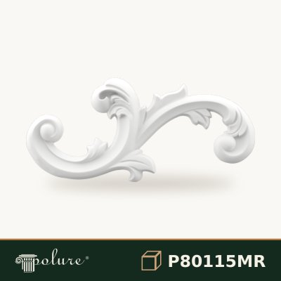 Ornament Decorativ din Poliuretan cu Volute 10x25 cm