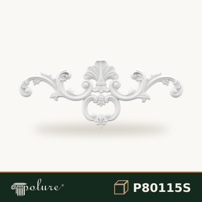 Ornament Decorativ din Poliuretan 39x17 cm cu Volute