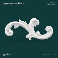 Ornament decorativ din poliuretan cu frunze 8x17 cm