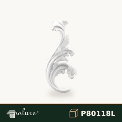 Ornament Decorativ Poliuretan 21x9 cm Model Frunze Acant