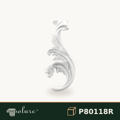 Ornament Decorativ Frunze din Poliuretan 21x9 cm