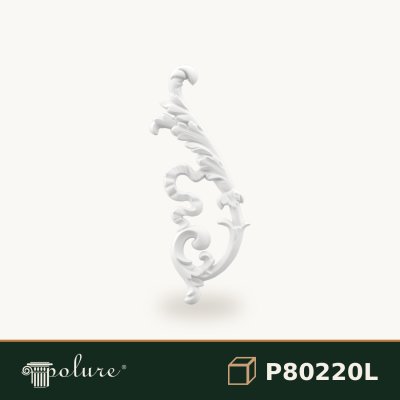 Ornament Decorativ Poliuretan 34x14 cm cu Frunze de Acant