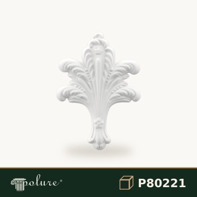 Ornament Decorativ din Poliuretan cu Frunze de Acant 23x17 cm