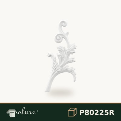 Ornament Decorativ Poliuretan 36x17 cm Cu Motive Vegetale