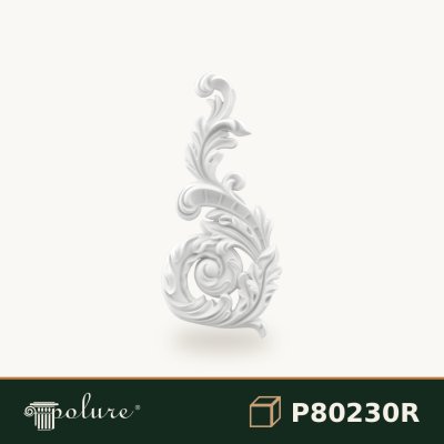 Ornament Decorativ din Poliuretan cu Frunze de Acant 32x15 cm